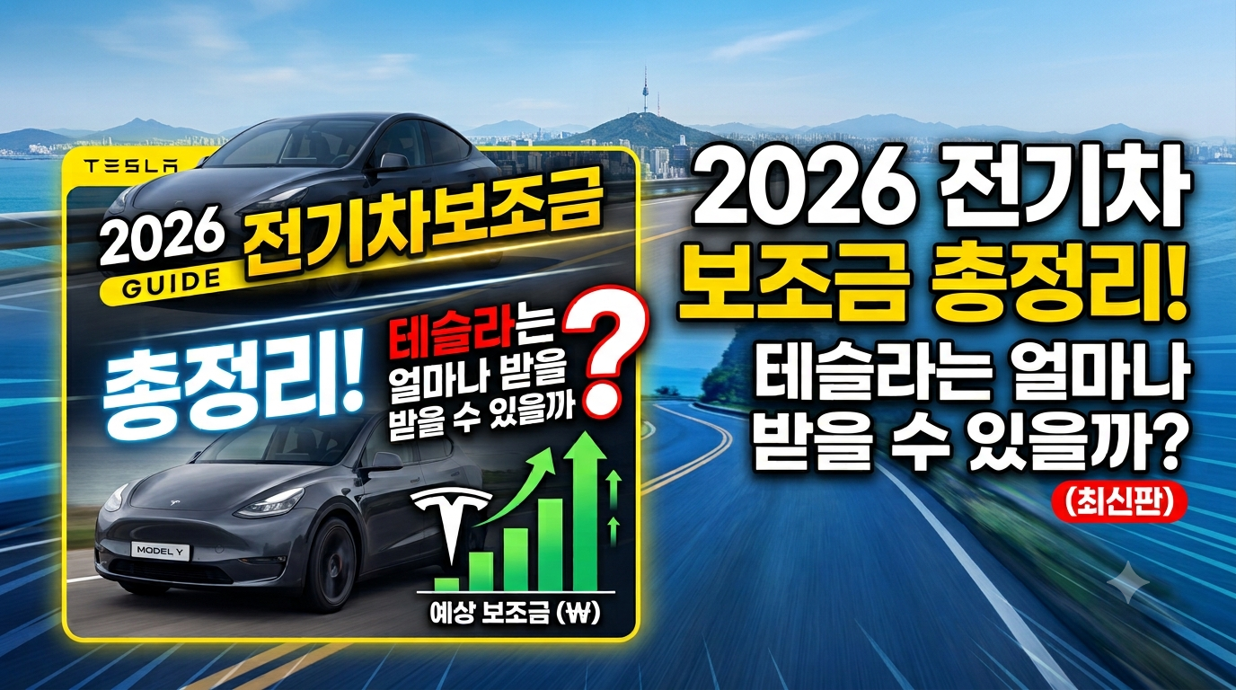 2026 전기차 보조금 총정리! 테슬라는 얼마나 받을 수 있을까? (최신판)