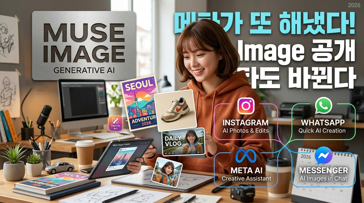 메타가 또 해냈다! AI 이미지 생성 'Muse Image' 공개…인스타도 바뀐다 (2026)