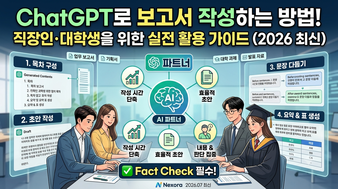 ChatGPT로 보고서 작성하는 방법! 직장인·대학생을 위한 실전 활용 가이드 (2026 최신)